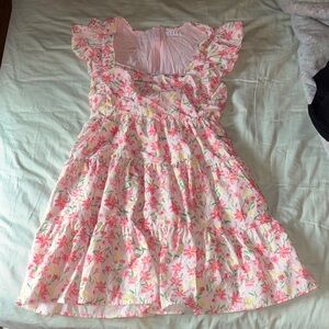 Pink Floral boutique Dress